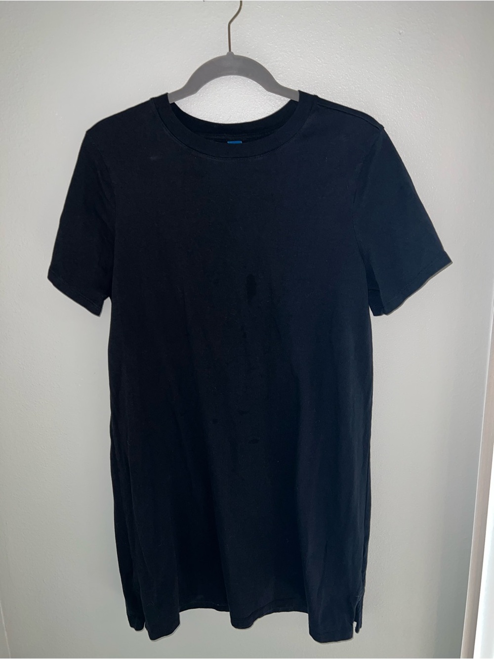Classic Black Crewneck T-Shirt Dress